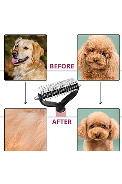 zola Dog/cat hair cleaning brush, ergonomic handle, 17x6.5x2.5 cm, pink