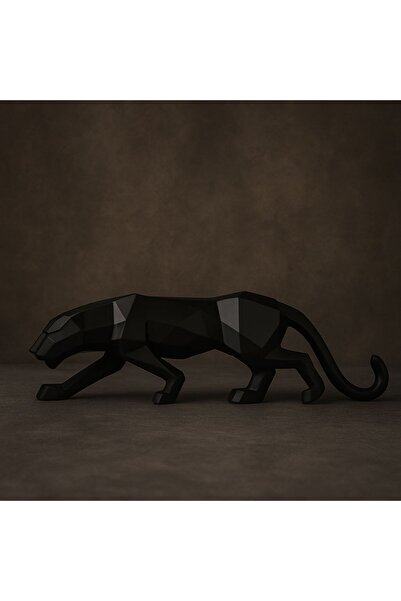 Doremcy Kübik Jaguar Biblo – Siyah Leopar Tasarımlı, Polyester Döküm, Modern Ev Ve Ofis Dekorasyonu