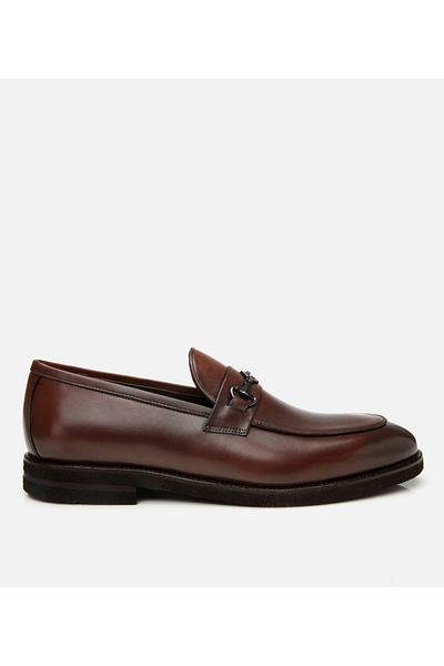 Hotiç Men's Leather Brown Light Sole Classic Loafer