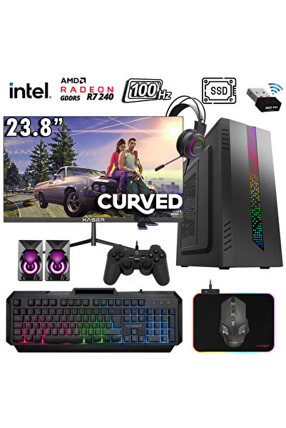 XASER Tetrix x140 i5 4570 16GB Ram 512GB SSD 4GB R7 240 GDDR5 23.8" 100Hz Oyu...