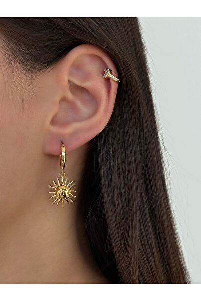 h&b design jewel Çelik Güneş Küpe