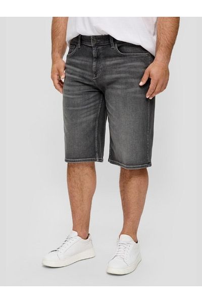 s.Oliver Casby men's big size jeans shorts with Relaxed fit cut, Dark grey