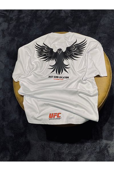 Spark Collection Μπλουζάκι Ufc Khabib Nurmagomedov 100% βαμβακερό Relak Fit Crew Neck Λευκό μπλουζάκι
