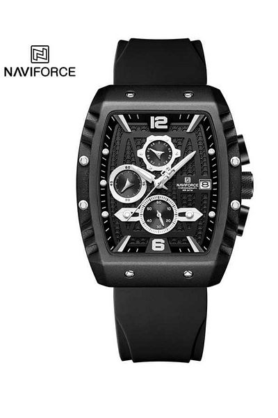 Naviforce NAVIFORCE Sports Chronograph Watch Waterproof Automatic Date Quartz Wristwatches Silicone Strap