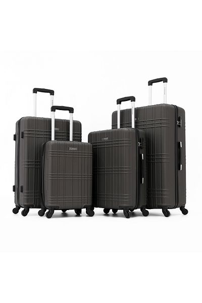 Giordano ABS Material Travel Luggage Set 4TR-with Dual Spinner Wheels