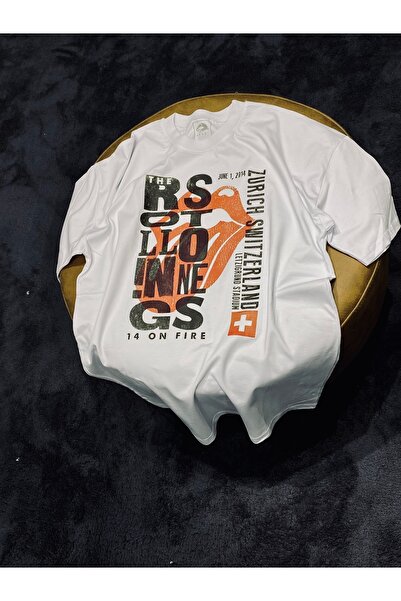 Spark Collection Λευκό μπλουζάκι Zurich Retro 100% Cotton Relax Fit Crew Neck