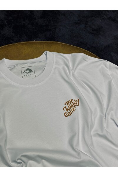 Spark Collection The Whiskey Gentry 100% Cotton Relax Mold Crew Neck Λευκό Tshirt