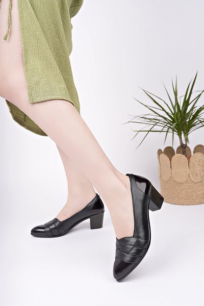 Diego Carlotti Genuine Leather Women's Daily Classic Heeled Shoes Dd0187