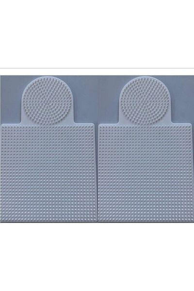 STOREMAX Shopmst 2 Pieces Iron-On Bead Stringing Board Large Size - Square: 15.5 cm - Circle: 8.5