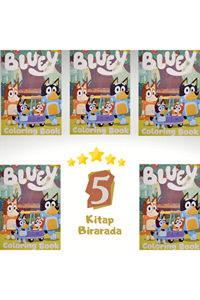 booddie Bley Boyama Kitabı 5'Li Set Stickerlı Boyanacak Sayfa Sayısı 16 ( 5 a...