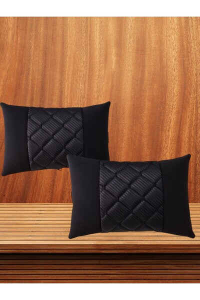 AYAZGRUP وسادة رقبة أوتوماتيكية مكونة من قطعتين بنمط كربون فاخر من ألكانترا م...