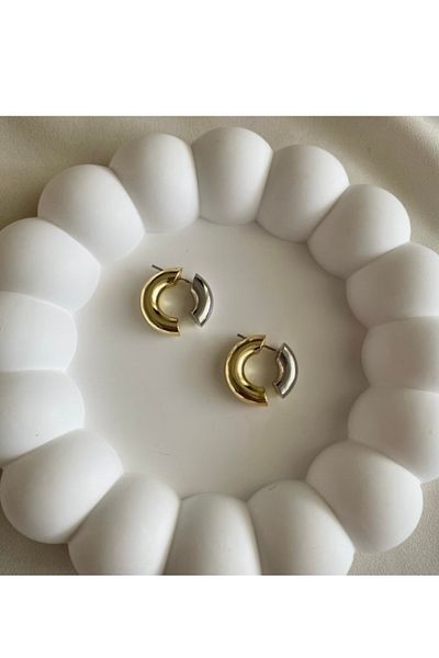 gaila design Double Color Ring Appearance Earrings