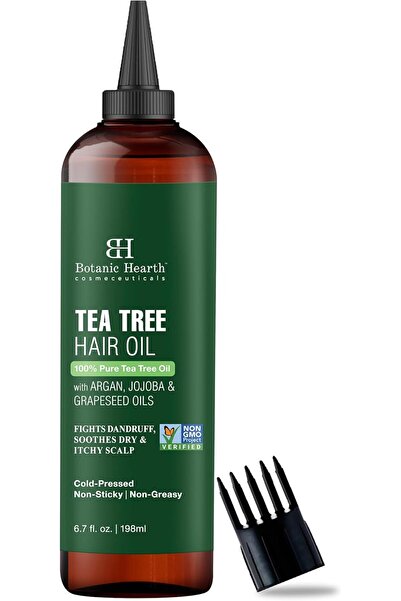 Botanic Hearth زيت شجرة الشاي للشعر | ٢٠٠ مل | مع زيوت الأرغان والجوجوبا وبذو...