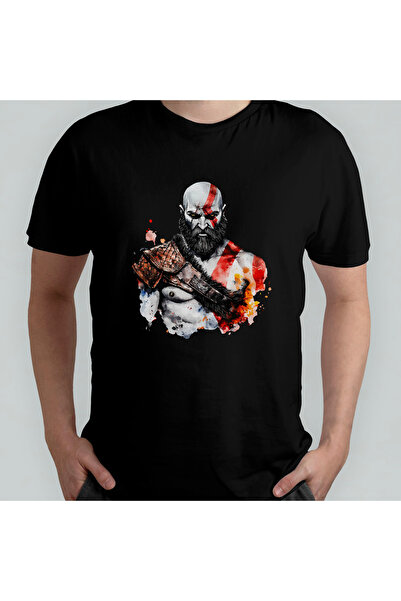 Pixxa God of War Kratos Unisex 100% бавовняна футболка з круглим вирізом, мод...