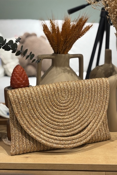 MaVaux Hand Detailed Envelope Portfolio Clutch Bag