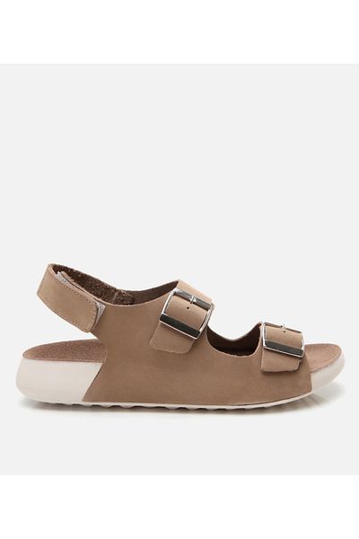 Hotiç Sandale reglabile din piele nubuck bej pentru femei