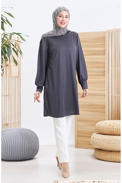 sefamerve Basic Tunic 1120-08 Ανθρακί