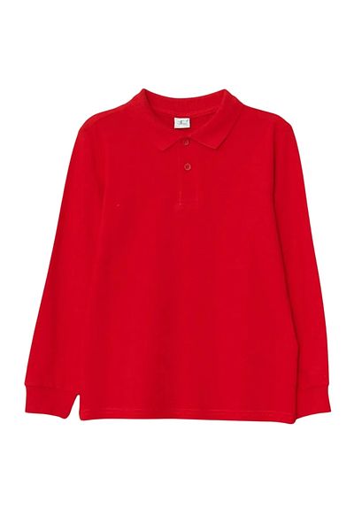 Soweto 2-14 ani, copii și adolescenți, tricou școlar cu mânecă lungă, cu gât polo, potrivit pentru utilizare zilnică