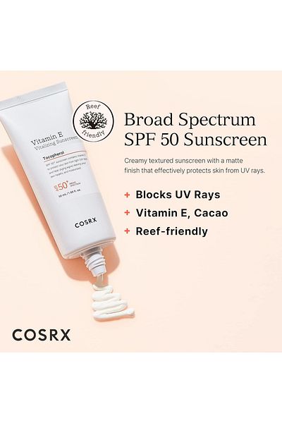 Cosrx كوسركس فيتامين إي واقي شمسي منشط بعامل حماية من الشمس 50 - 50 مل