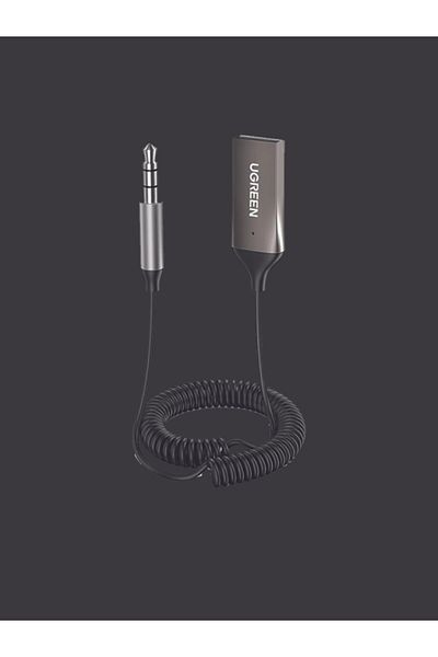Ugreen Bluetooth 5.0 AUX Adapter with Built-in Microphone – Grey