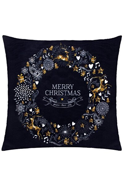 Springos Fata De Perna Decorativa Merry Christmas, 40 X 40 Cm, Cu Fermoar, Po...