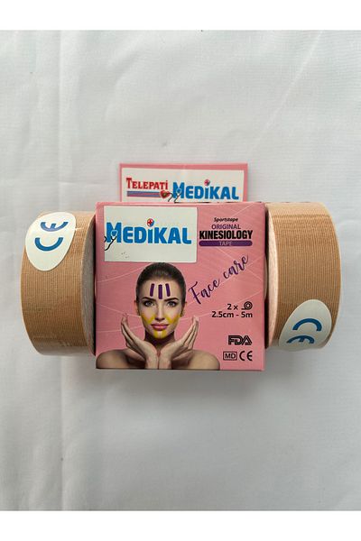 TELEPATİ MEDİKAL Kinesio Pain Face Patch 2 Pieces