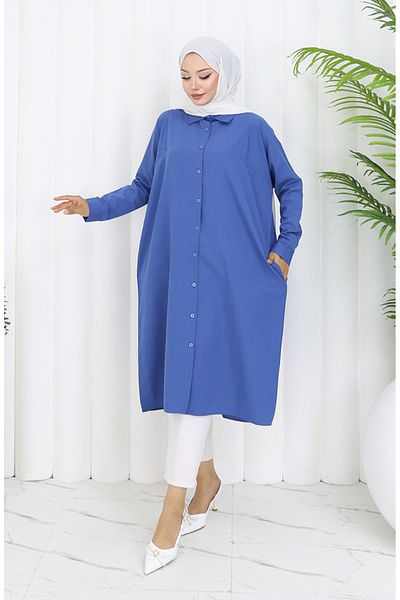 sefamerve Tunica cu maneca raglan 4066-03 Indigo