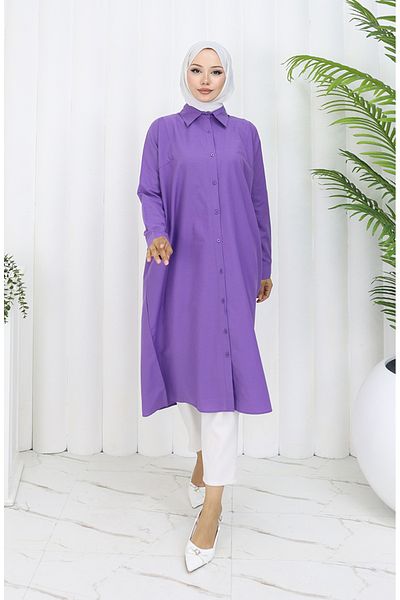 sefamerve Tunica cu maneca raglan 4066-11 Liliac