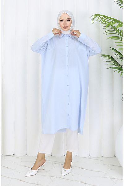 sefamerve Tunica cu maneca raglan 4066-04 Baby Blue