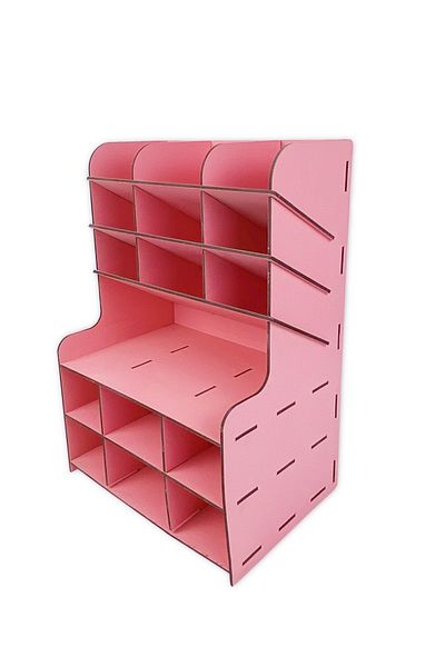 kutuTR 9+9 Compartment Desktop Pen Holder Organizer Disassembled