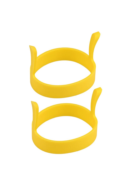 Choice17 قالب بيض مقلي من السيليكون الأصفر من ألويت، قطعتان، 8 قطع، قالب فطائ...