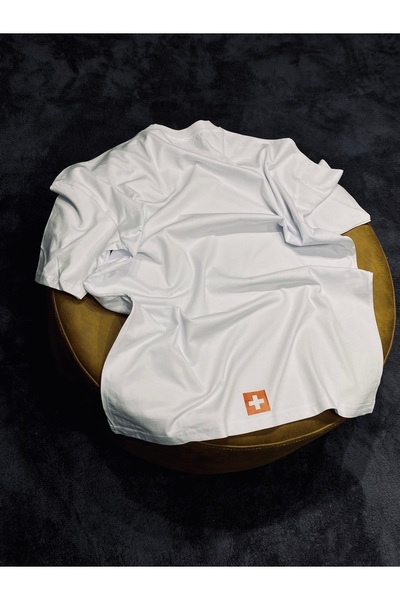 Spark Collection Λευκό μπλουζάκι Zurich Retro 100% Cotton Relax Fit Crew Neck