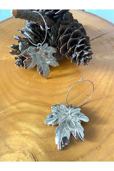 canan dizayn K. Leaf Nickel Acrylic Earrings Style