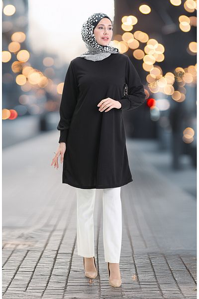 sefamerve Basic Tunic 1120-05 Μαύρο
