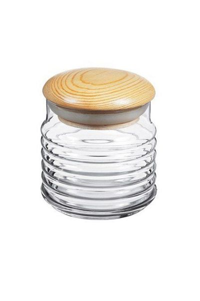Paşabahçe 43163 Babylon Wooden Jar with Lid 630 Cc