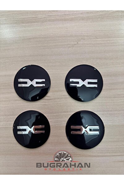OEM Dacia Uyumlu Alüminyum Jant Göbeği Arma Yapıştırma Sticker 55-56 Mm 4 Adet