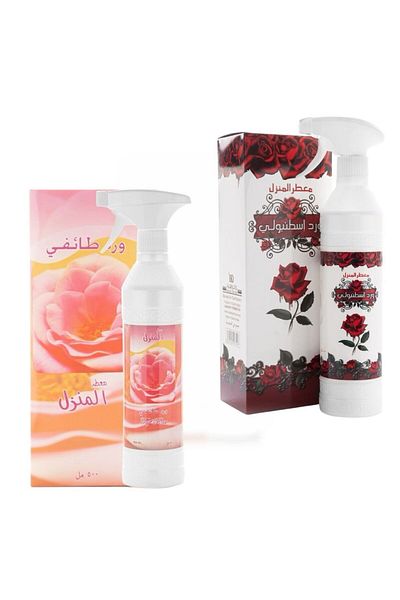 Banafa Taif Rose Home Fragrance with Istanbul Rose Home Fragrance 500ml x2