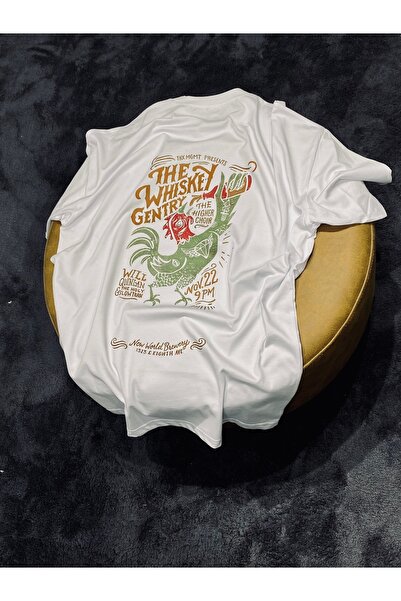 Spark Collection The Whiskey Gentry 100% Cotton Relax Mold Crew Neck Λευκό Tshirt