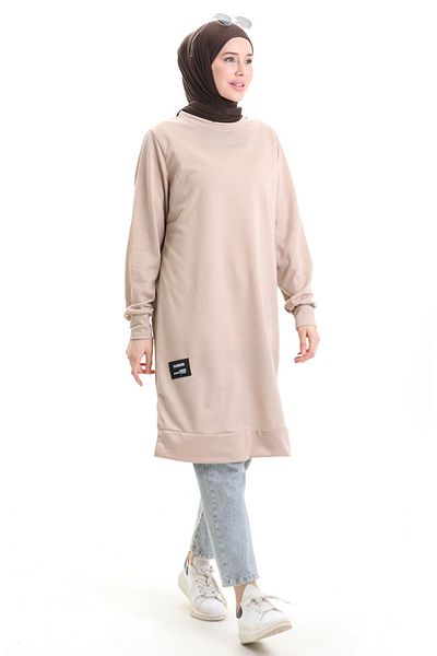 sefamerve Coat of Arms Tunic 0012-19 Beige