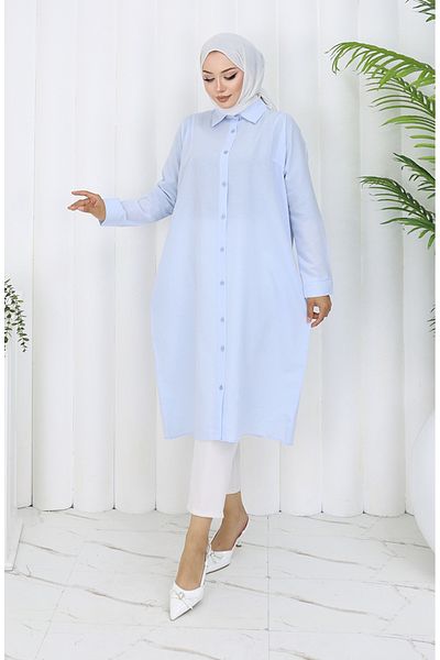 sefamerve Tunica cu maneca raglan 4066-04 Baby Blue