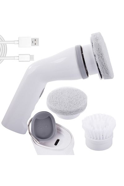 varioshop VarioShop® electric brush, 2 interchangeable heads, for cleaning tiles, stoneware, bathtubs, grout