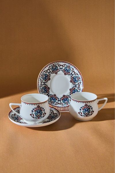 Karaca Nakkaş 2-Person Coffee Cup Set 100 ml