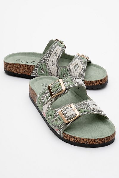 Ataköy Ayakkabı WOMEN'S STONE SLIPPERS