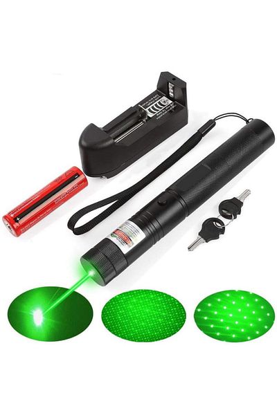 MACVI Laser Pointer Macvi® 405nm, 200mW, aluminiu, negru, blocare pentru copii, 100-500m