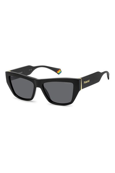 Polaroid Women's Sunglasses PLD 6210/ 807/M9, Black, Butterfly, 55 mm