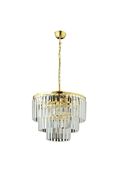 KARDEŞLER AYDINLATMA YASEMİN TABUT TAŞLI 3 KATLI AVİZE