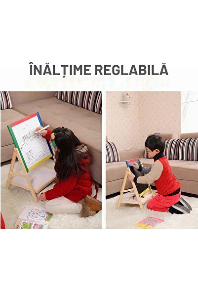 varioshop VarioShop® Πολυλειτουργική Περιστρεφόμενη Επιφάνεια 2 σε 1 για Παιδιά, με Μαγνητική Πλευρά και Πλευρά με Κιμωλία, Σετ