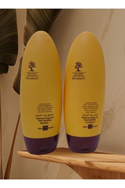 real beauty مجموعة العناية بالشعر بزيت الأرجان شامبو 450مل بلسم450مل