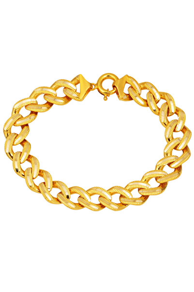 Bilezikci Ajda Kalemli Kalın Gurmet Altın Bileklik