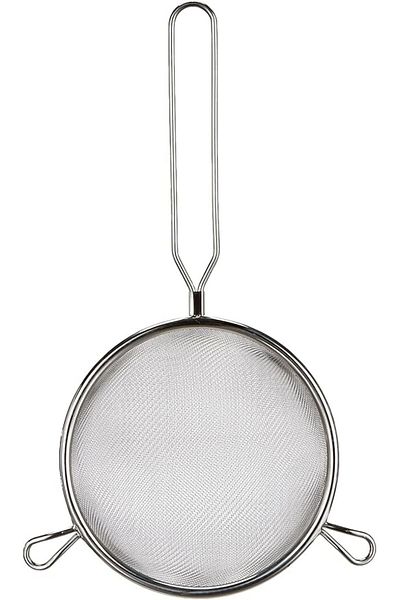 HZL HOME Stainless Steel Fine Mesh 20 cm Strainer – Wire Sieve, Metal Handles, Long Handle Kitchen Strainer